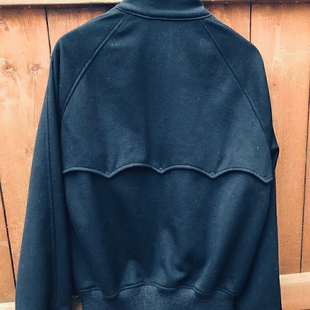 Maus & Hoffman Loro Piana Navy Wool Barracuda Bomber Jacket Size M - Picture 2 of 14